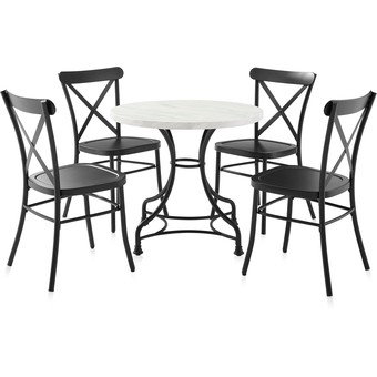 Izzy 32" Table and 4 Lex Chairs