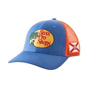 Bass Pro Shops Mesh Back Snapback Baseball Cap Trucker Hat White Gone  Fishing