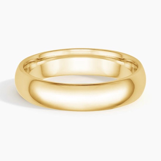 18K YELLOW GOLD COMFORT FIT 5MM WEDDING RING