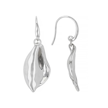 Rhodium Over Sterling Silver Earrings