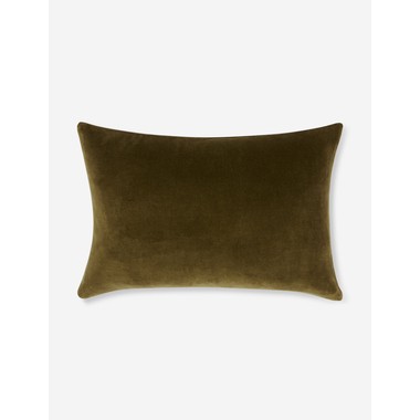 Charlotte Velvet Pillow - Olive / Lumbar