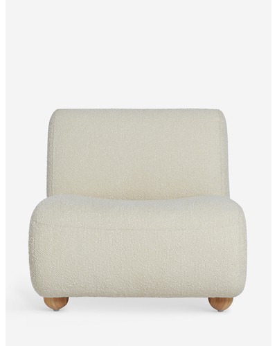 Kya Accent Chair - Ivory Basket Boucle