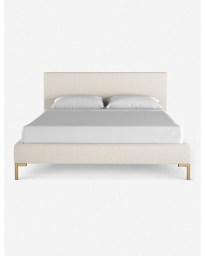 Deva Platform Bed - Terracotta Linen / Full