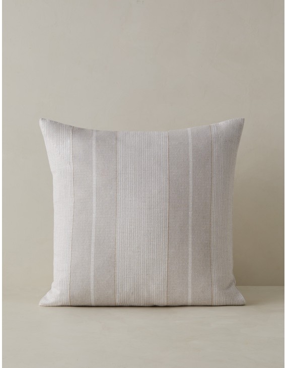 Leo Indoor / Outdoor Pillow by Sunbrella for Lulu and Georgia-Sand / Square
