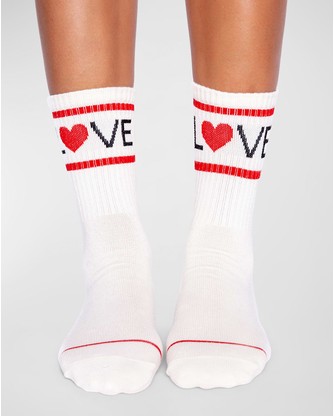 Love Intarsia Crew Socks