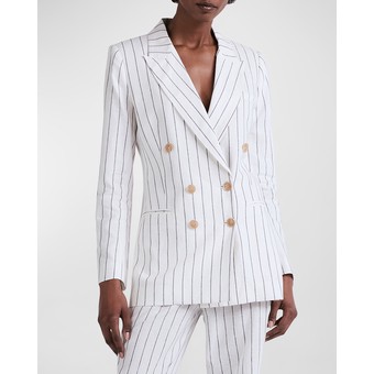 Walter Pinstripe Double-Breasted Jacket
