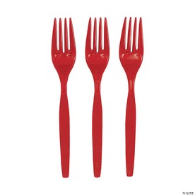 Bulk 50 Ct. Solid Color Plastic Forks