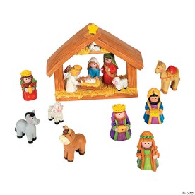 Mini Nativity Set - 9 Pc.