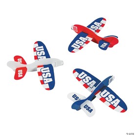6 1/2" x 5 1/2" Bulk 48 Pc. USA Foam Gliders with Weighted Nose