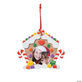 Gingerbread House Picture Frame Christmas Ornament Craft Kit - Makes 12