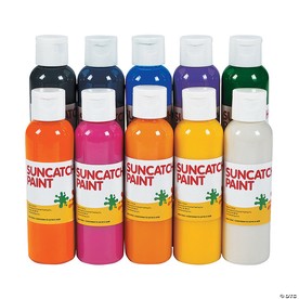 5 1/2" 4 oz. 10-Color Assorted Suncatcher Paint Pack - 10 Pc.
