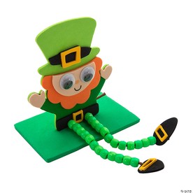 Beaded St. Patricks Day Leprechaun Craft Kit - Makes 12