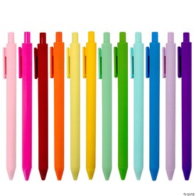 Wrapables Colorful Vibrant Retractable Ballpoint Pens (Set of 12)