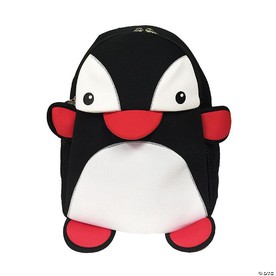 Wrapables Neoprene Fun Pals Backpack for Toddlers, Black and White Penguin