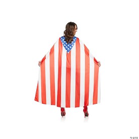Red White Blue Adult Costume Cape