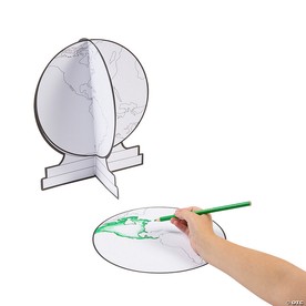 Color Your Own 3D Globes - 12 Pc.