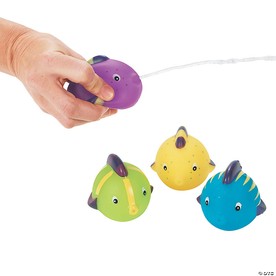 Fun Squeeze Fish Squirt Toys - 12 Pc.