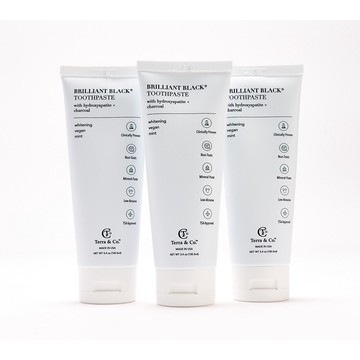 Terra & Co 3-Pack of Charcoal Whitening Toothpastes