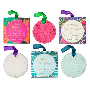 LWYA by Kim Gravel Body Wash and Polish Buffers 3-pc Collection