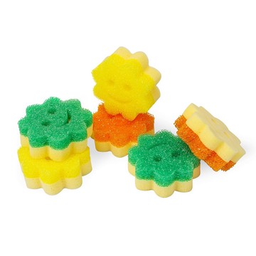Scrub Mommy Set of (6) Power Flower Multi-Color Sponge Set
