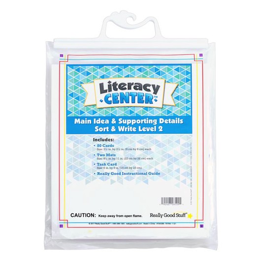 Main Idea and Supporting Details: Grades 4-5 Sort and Write Level 2 Literacy Center - 1 literacy center