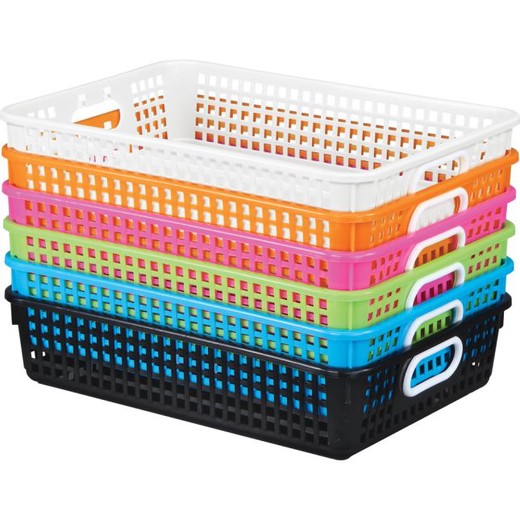 Neon Pop 6-Pack Classroom Paper Baskets