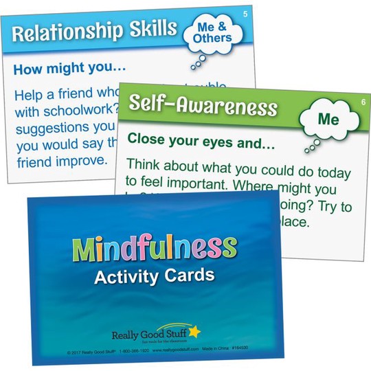 Really Good Stuff® Mindfulness Activity Cards - 40 cards