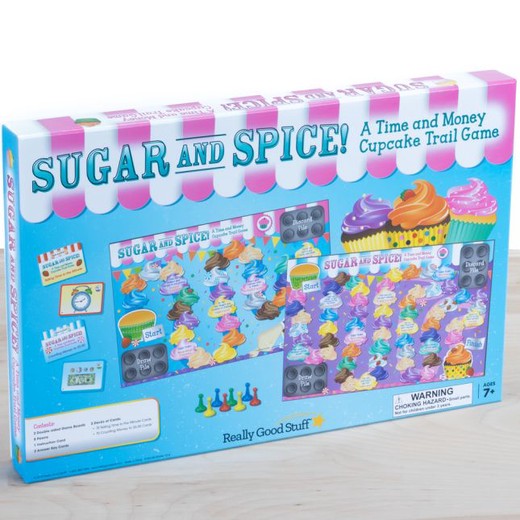 Really Good Stuff® Sugar And Spice! A Time And Money Cupcake Trail Game - 1 game