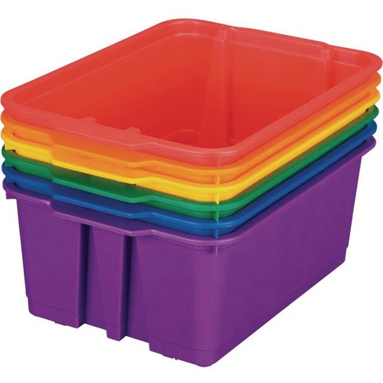 Really Good Stuff® Group Colors For 6 - Classroom Stacking Bins - 6 bins
