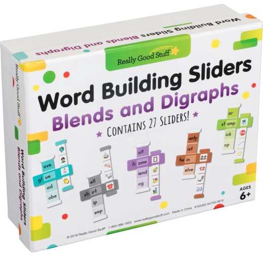 Word Building Sliders: Blends and Digraphs - 27 sliders