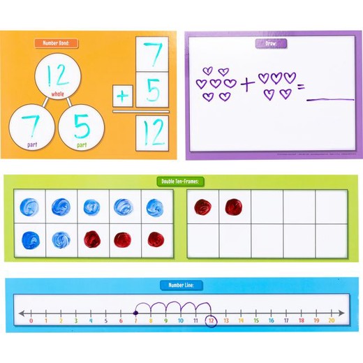 Scaffolded Addition And Subtraction Magnetic Charts - 4 charts