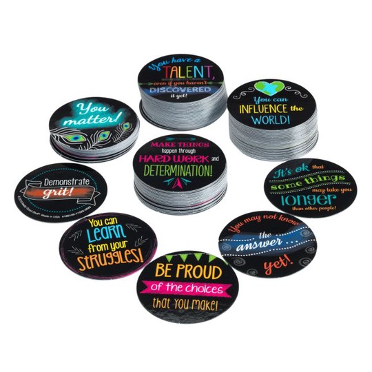 Really Good Stuff® Positive Affirmation Chips - Set of 100 in 50 Unique Designs and Sayings