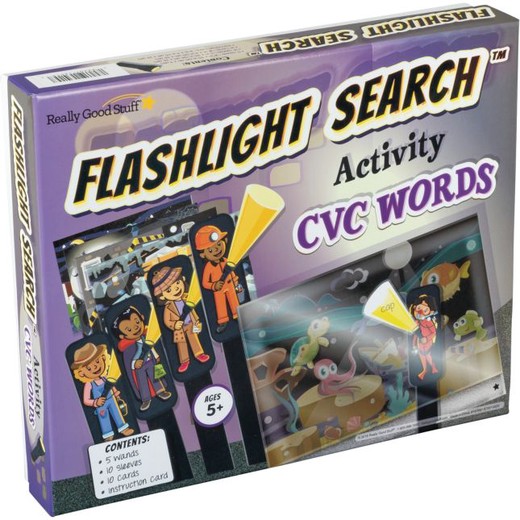 Flashlight Search Activity CVC Words - 1 game