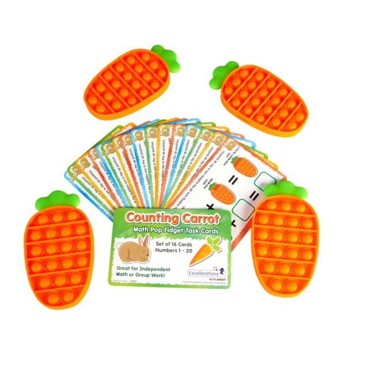 Excellerations® Counting Carrot - A Math Pop Fidget Activity