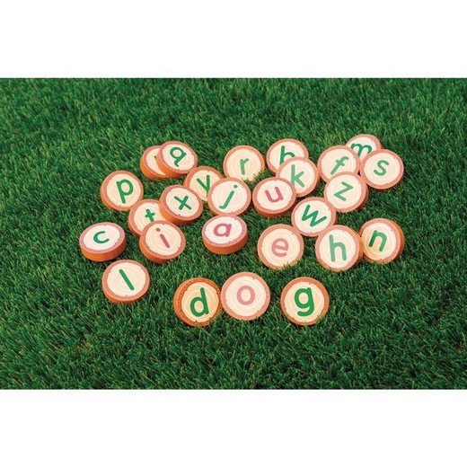 Excellerations® Wooden Lowercase Alphabet Rounds 26