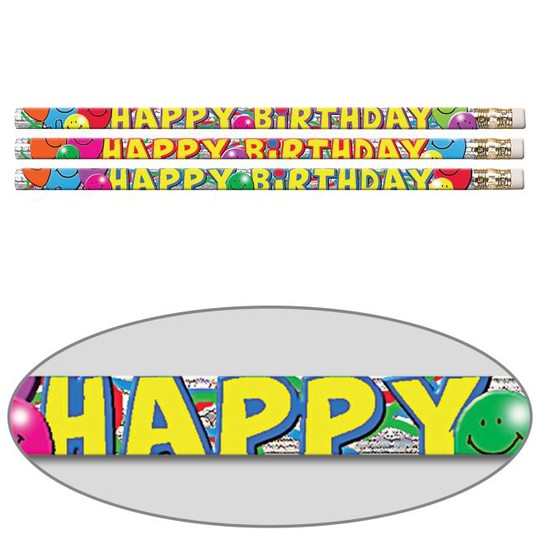 Birthday Bash Pencils - 12 pencils