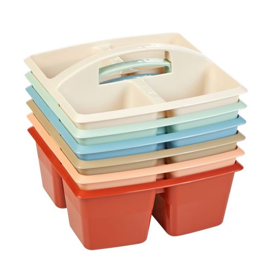 Really Good Stuff® Four Equal Compartment Caddies - BOHO, 6 Pack