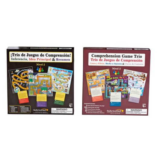 Really Good Stuff® Spanish Comprehension Game Trios: Set of 2 - Grades: 4-5