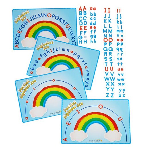 Really Good Stuff® Magnetic Learning Activity Boards Kit - Alphabet Arcs - 4 mats, 104 letters