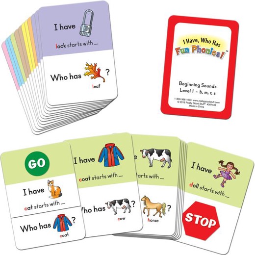 Really Good Stuff® I Have... Who Has...? Small Group Beginning Sounds - 96 cards