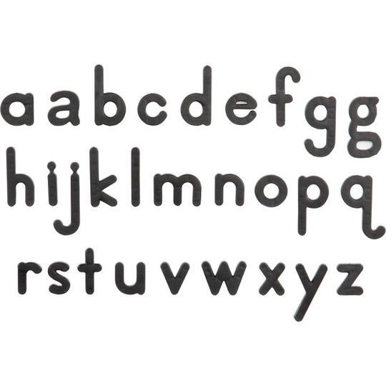 EZRead™ Black Plastic Magnetic Letters - Lowercase - 80 letters