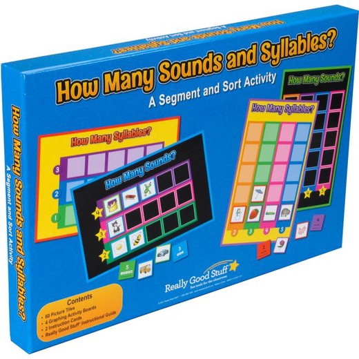 How Many Sounds And Syllables? A Segment And Sort Activity - 4 boards, 60 chips