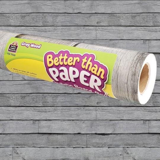 Better Than Paper Bulletin Board Roll Gray Wood - 1 Roll