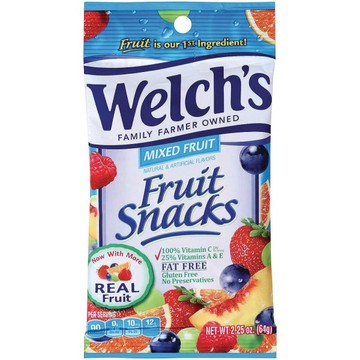 Welchs Fruit Snacks, Mixed Fruit, 2.25 oz. (Case of 48)