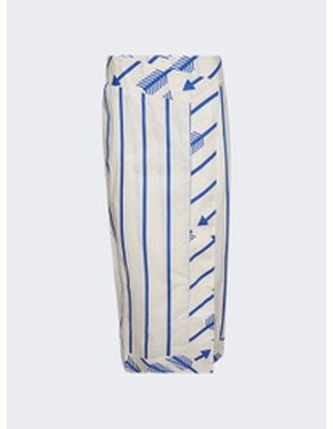 Mar De Cortes Midi Skirt Arrow Stripes Blue