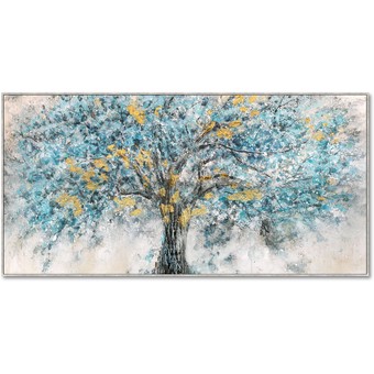 Blue and Gold Tree Wall Art